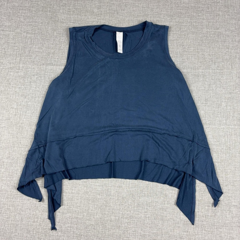 Ododos Tank Top Womens Small Blue Asymmetrical Hem Lightweight Athletic Yoga